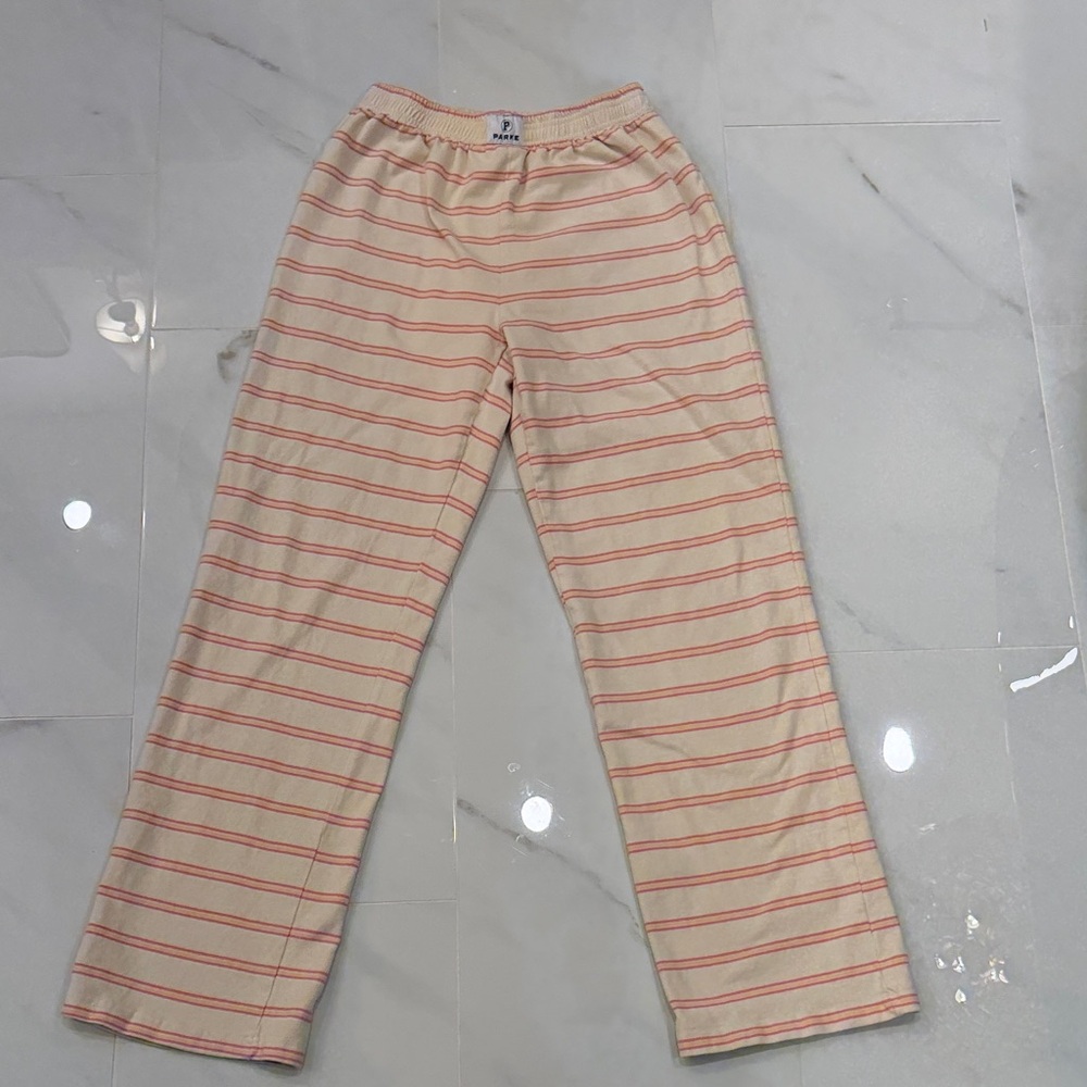 Parke Striped Summer Strawberry Lemonade Pants XS